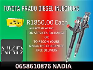 TOYOTA PRADO 3LITER DIESEL INJECTORS FOR SALE ON EXCHANGE OR RECONDITIONING