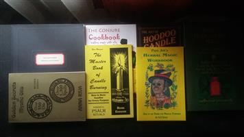 Books on Hoodoo, on Candles, and, on Herbs