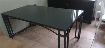 Steel 6 seater dining table