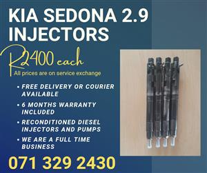 KIA SEDONA 2.9 INJECTORS FOR SALE WITH WARRANTY INCLUDED 