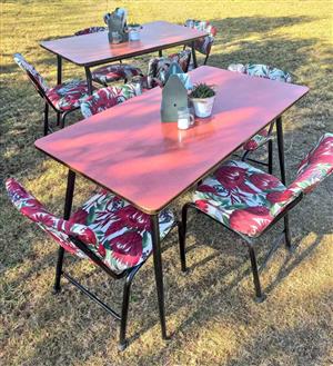 Vintage Table & Chairs.  Good Sturdy Condition.   