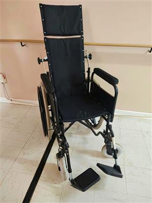 Wheelchair - Semi reclining with extended head rest