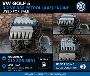 VW GOLF 5 3.2 V6 (AXZ) ENGINE FOR SALE – PETROL