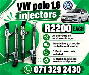 VW POLO 1.6 INJECTORS FOR SALE WITH WARRANTY 