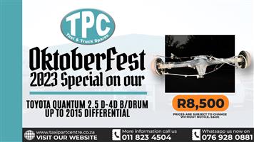 Toyota Quantum 2.5-4D B/Drum up to 2015 Diff