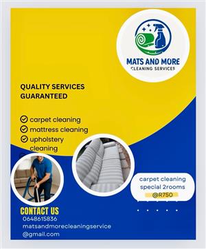 MATS & MORE CARPET CLEANING  Need your carpets fresh & spotless?  ✔ Home & offic
