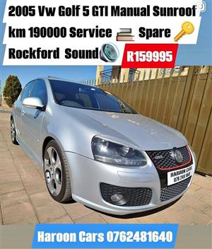  2005 Vw Golf 5 GTI Manual Sunroof Black leather interior Rockford Sound