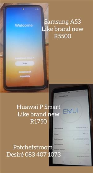Samsung A53 for sale Huawai P Smart for sale