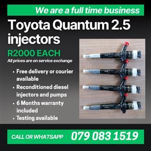 TOYOTA QUANTUM 2.5 INJECTORS FOR SALE WITH WARRANTY 