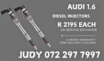 Audi 1.6 Diesel Injectors for sale on service exchange or to recon