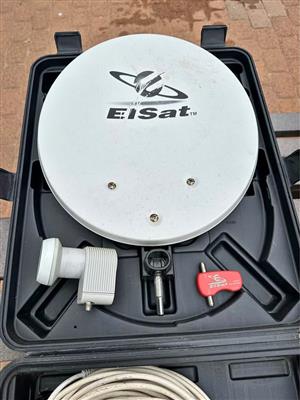 ElSat portable SAT dish kit + DSTV decoder
