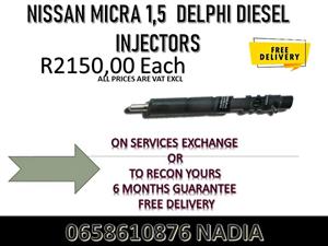 NISSAN MICRA 1.5 DIESEL INJECTORS ON SERVICE EXCHANGE OR TO RECON YOURS