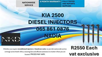 KIA 2500 DIESEL INJECTORS FOR SALE -RECONDITIONED AND NEW