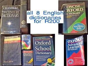 English Dictionaries x8 