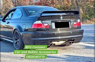 E46 gloss black gt boot spoiler