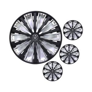16″ Silver Carbon Fan Design Wheel Caps (set of 4)