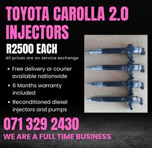TOYOTA CAROLLA 2.0 INJECTORS FOR SALE WITH WARRANTY 