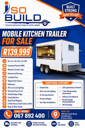 6m Mobile Kitchen Trailer for sale
