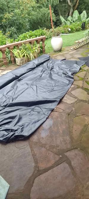 Black polysheeting.