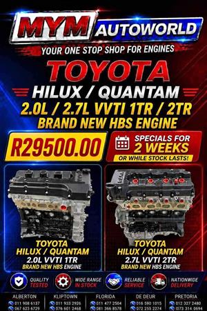 Try our new range - Toyota 1tr / 2tr HBS
