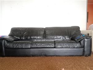 Leather couches x2