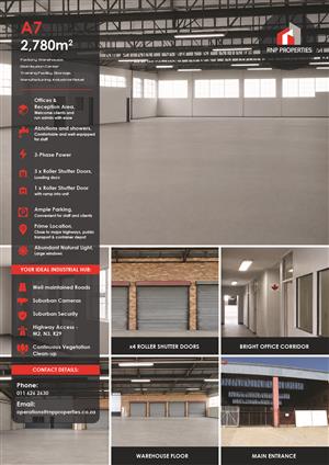 A7 – 2780m² Warehouse, Distribution, Storage Facility To Let