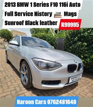  2013 BMW 116i Auto Sunroof service history black leather