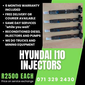 HYUNDAI I10 INJECTORS FOR SALE WITH WARRANTY 