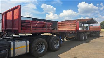 2007 SATB 6x12m dropside/flatdeck trailer for sale