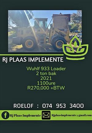 Wuhlf eland WL933 front end loader