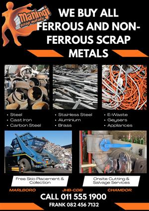 We buy all ferrous and non-ferrous scrap metals