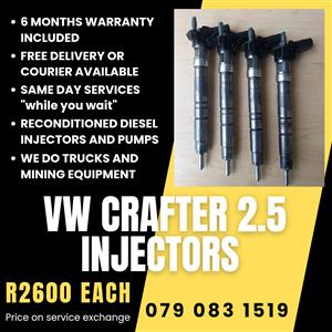VW CRAFTER 2.5 INJECTORS FOR SALE WITH WARRANTY 