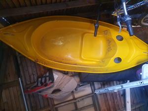 Canoe with paddle and jacket for sale