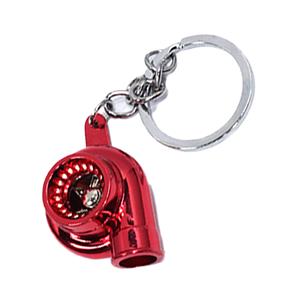 Keyring with Novelty Turbocharger (Red)