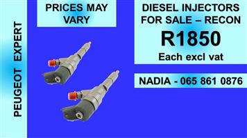 PEUGEOT EXPERT DIESEL INJECTORS FOR SALE OR TO RECON NATIONWIDE