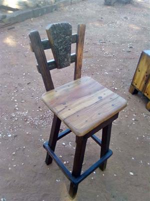 Dimond Shape Railway Sleeper Wood Bar chairs, others &bars