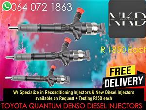 TOYOTA QUANTUM DIESEL INJECTORS FOR SALE OR TO RECON