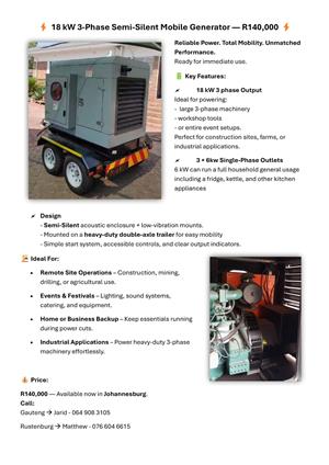 18kw semi-silent 3 phase and single phase diesel generator 