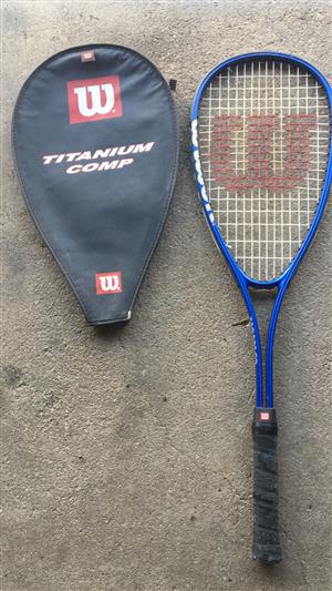 Wilson Titanium comp  double beam Squash racquet 