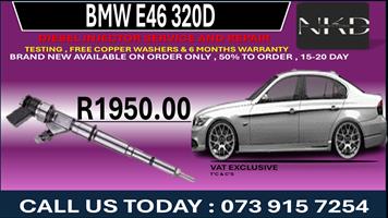 BMW E46 320 D Diesel Fuel Injectors 