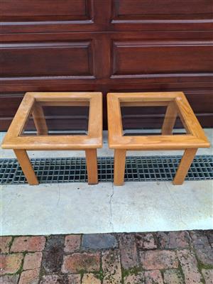 Solid Oak Tables X 2 for sale 600  X 600mm Height is 470mm