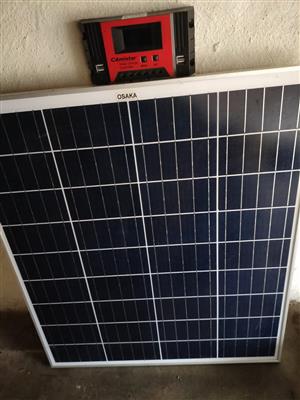Solar panel, 12Volt regulator and a 2000 Watt inverter