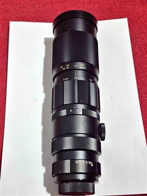 Yashica Auto Yashinon Zoom 75-230mm f/4.5 camera lens. Manufactured in Japan,