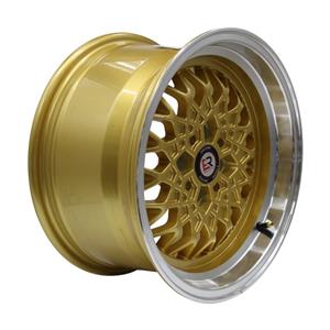 15″ EWT-R254-G 4/100 Gold Face Machine Lip Alloy Wheels