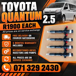 TOYOTA QUANTUM 2.5 DIESEL INJECTORS FOR SALE WITH WARRANTY 