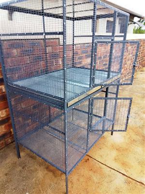  Cage with trays 1.20 x 80 x 80 x  165 cm high meter double cage only