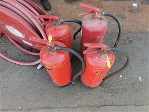 Fire Extinguisher with the pipes