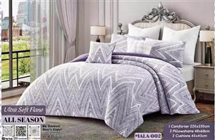 5pc New ultra soft flano comforters for sale Available on order only