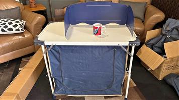 Natural Instincts Folding mini kitchen, in bag. Still new, never used. Heavy duty steel construction