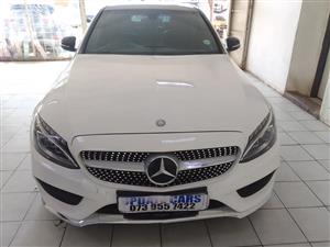 2015 Mercedes Benz C200 AMG line  Automatic, Petrol  White, Sunroof Leather interior, Sparekey